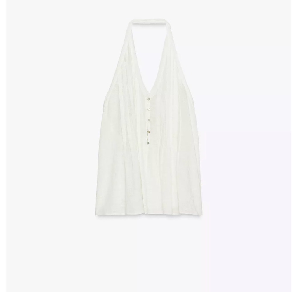 Zara White Halter Top